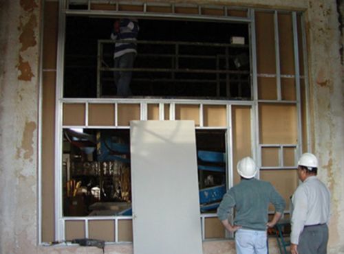 Photo A: Framing of an opening in a fire-rated wall. Credit: TAMCO