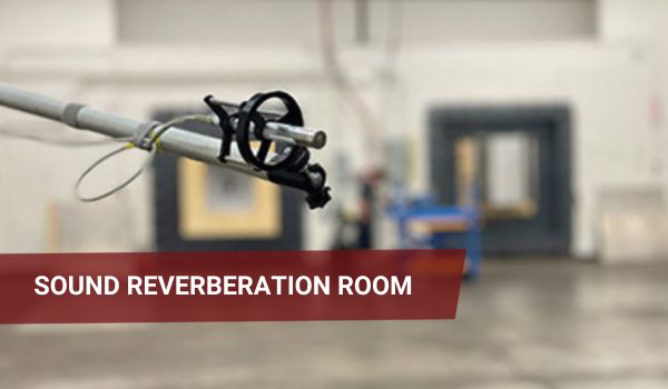The sound reverberation rooms range from 6,300 to 61,700 Cubic Feet.