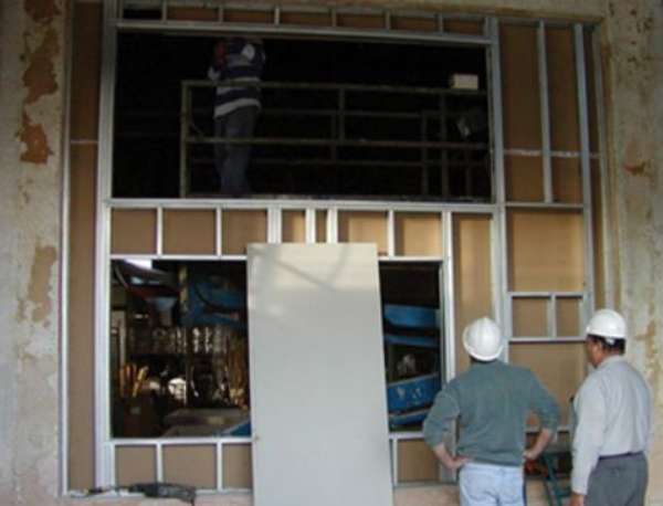 Photo A. Framing of an opening in a fire-rated wall. Credit: TAMCO